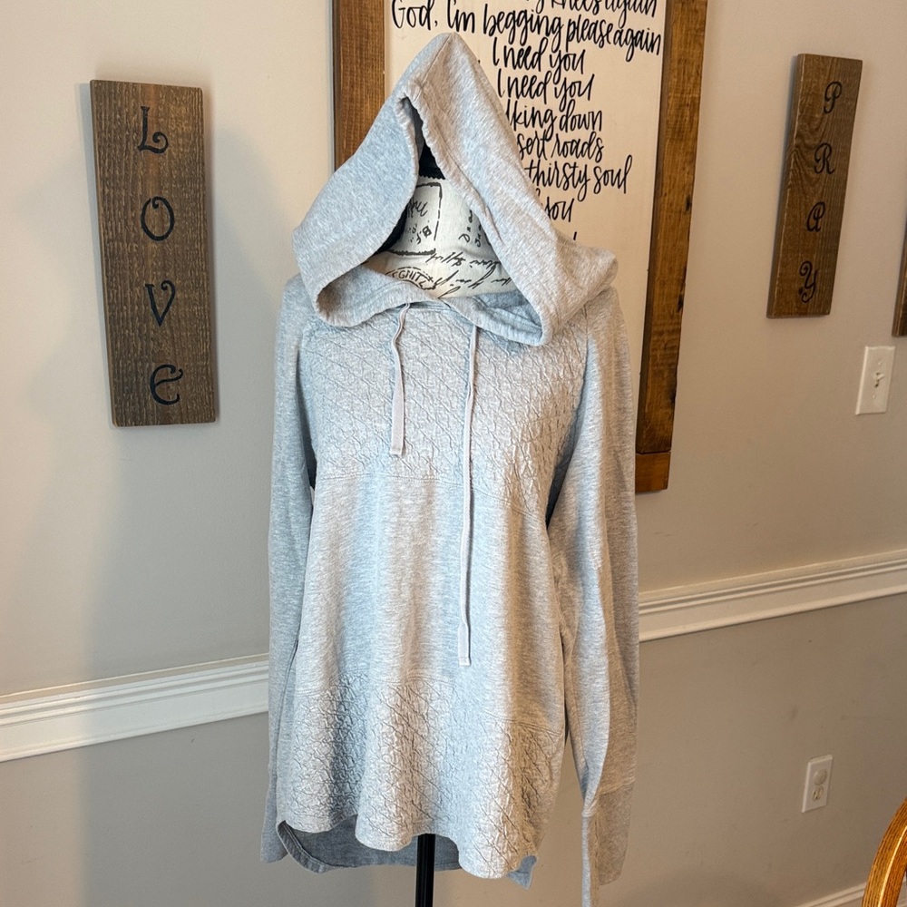 Pink Lotus Gray Hooded Sweatshirt